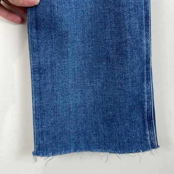 PAIGE Women’s Jeans 25 Cindy Straight Distressed Raw Hem Crop - Picture 3 of 8